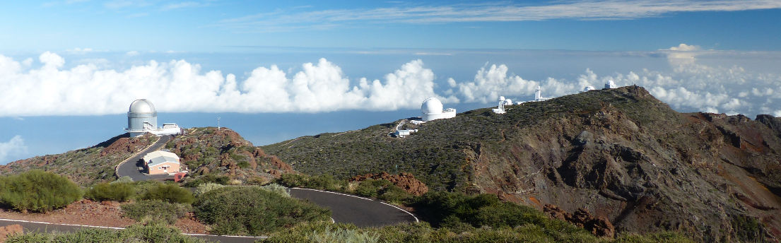 15. Dezember 2016 - La Palma Blick auf die Observatorien