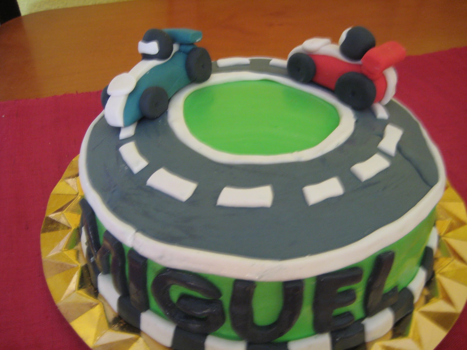 Tartas con fantasía Tarta carrera de coches