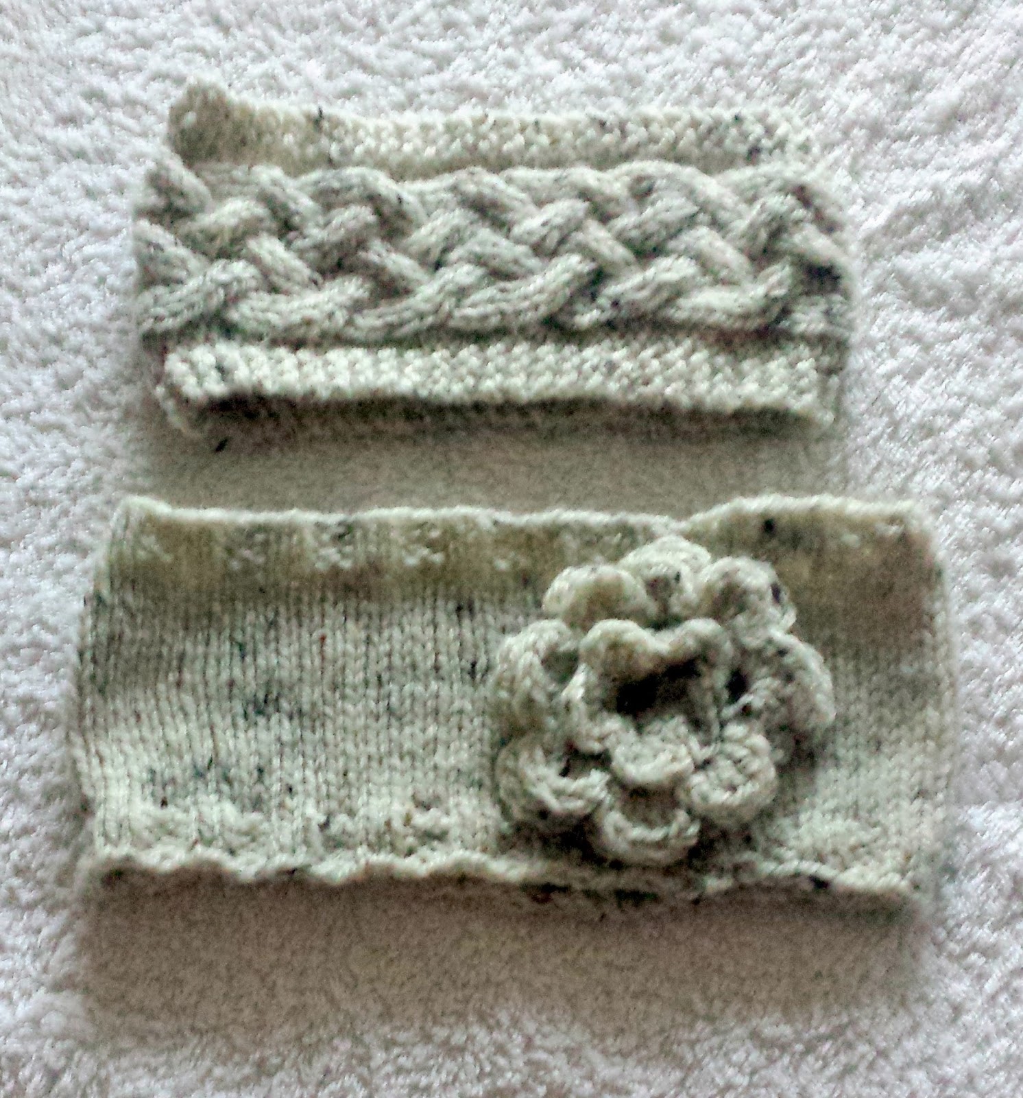 Sophies Knit Stuff: Knitted Headbands: Aran Wool Ear Warmers to Finish O...
