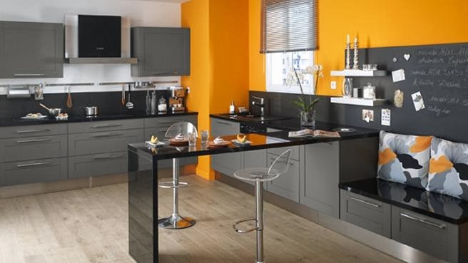 Cuisine grise Cuisine moderne noire