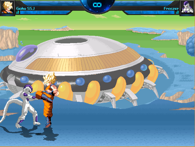 Dragon Ball Z MUGEN Goku kick his enemy