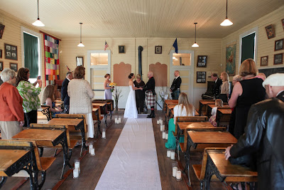 inside historic huffaker school house Historic Reno Wedding inside school house