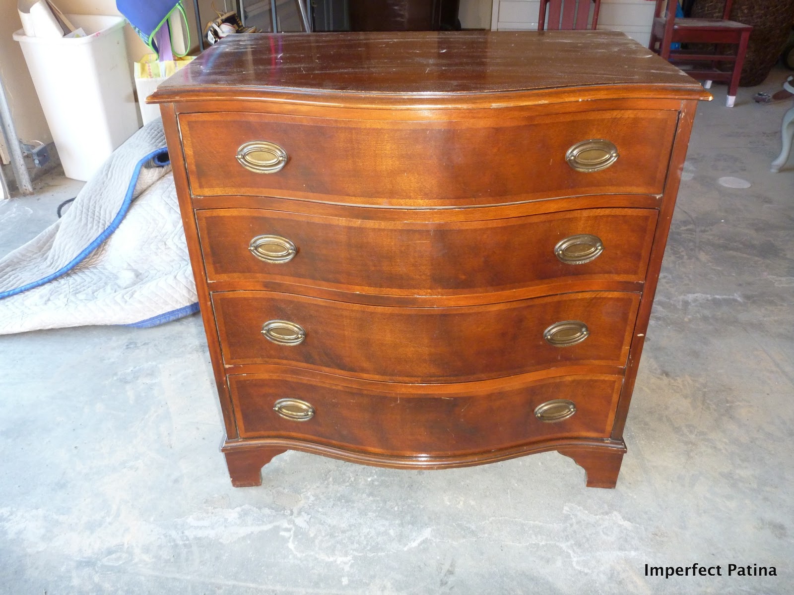 Imperfect Patina Curved Front Dresser