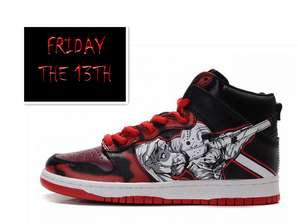 sneakersstyle: Friday the 13th nike dunk shoes red