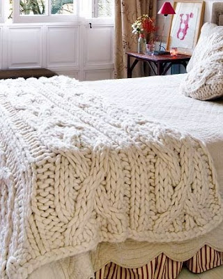 cable knit throw blanket