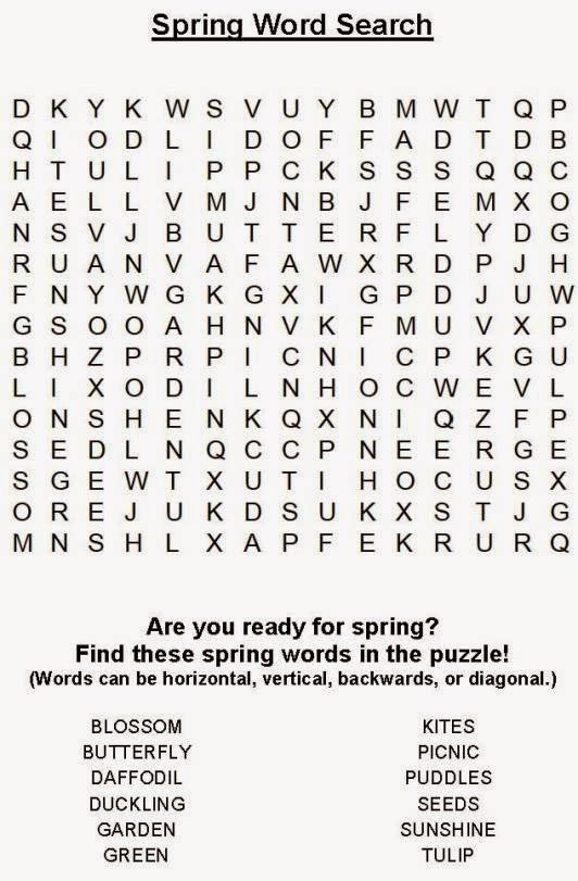 Top Spring Word Search Printable Difficult Clifton Blog