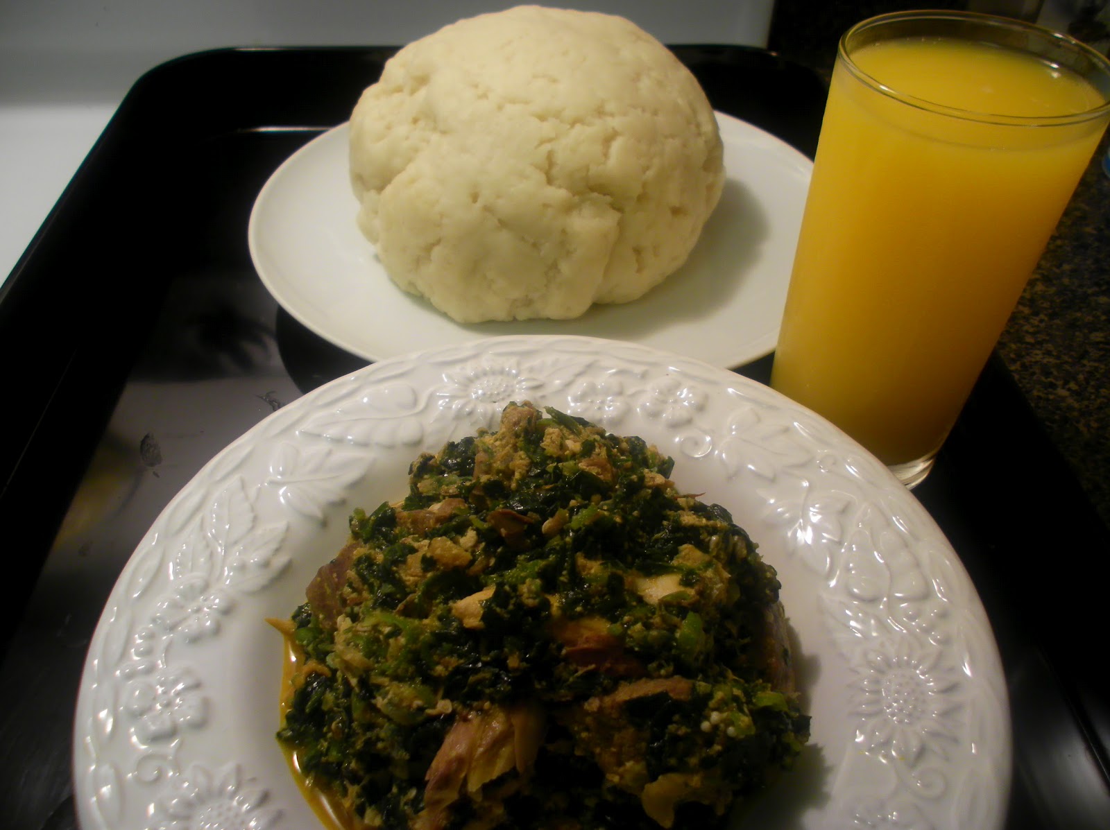 Priscilla's Kitchen Naija Foodz Made Easy! Egusi & Okra with Beef