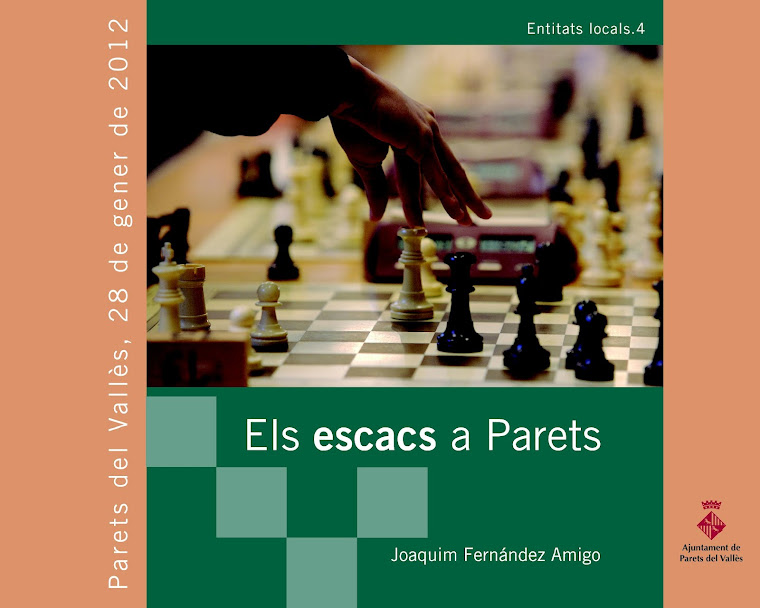 Pantalla presentació llibre Els escacs a Parets