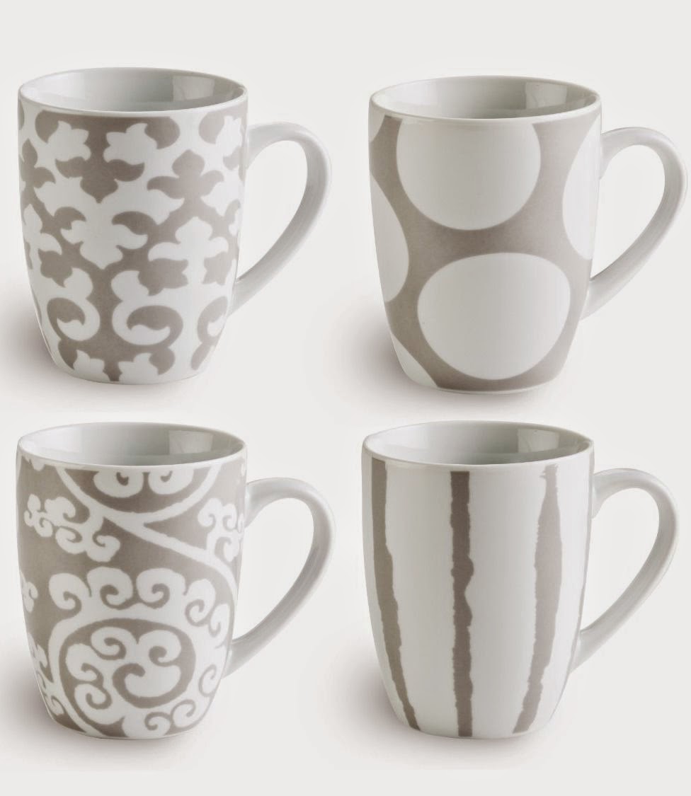 Treasures By Brenda 31 DAYS OF COFFEE MUGS Gray Grey or Beige