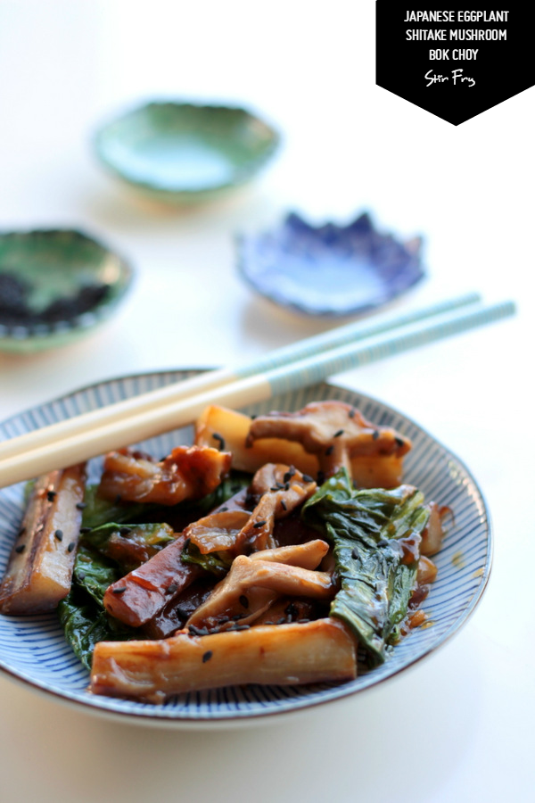 homework GOOD TASTE Japanese Eggplant, Shitake Mushroom & Bok Choy