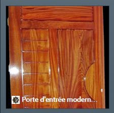Porte d'entrée en bois massif (acajou) - Résidence Zarrouk Kantaoui Sousse - TUNISIE