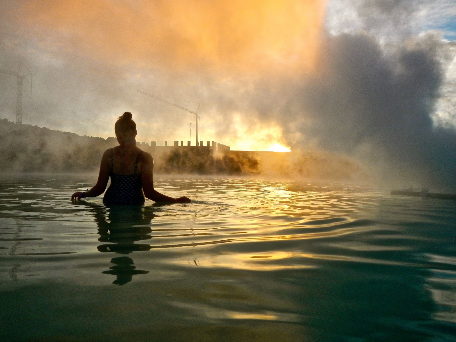 Sunset at the Blue Lagoon Iceland