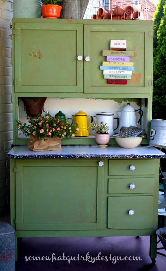 Painted Hoosier Cabinet Painted Hoosier Cabinet