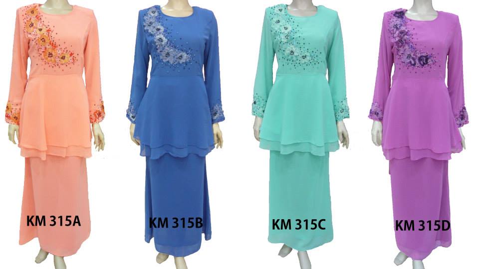 KOD : BAJU KURUNG MODEN PEPLUM FLORAL ~