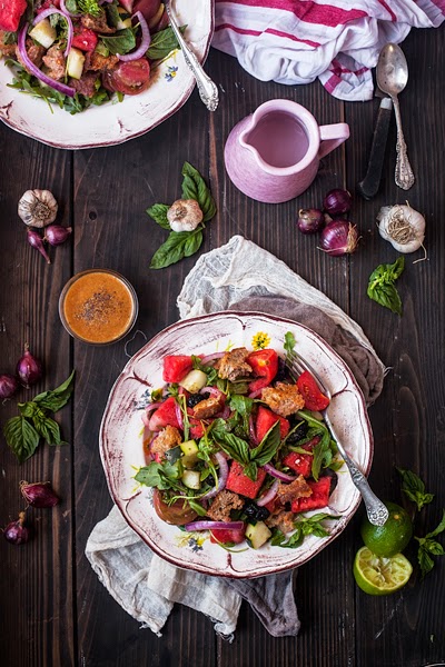 Watermelon Panzanella Salad