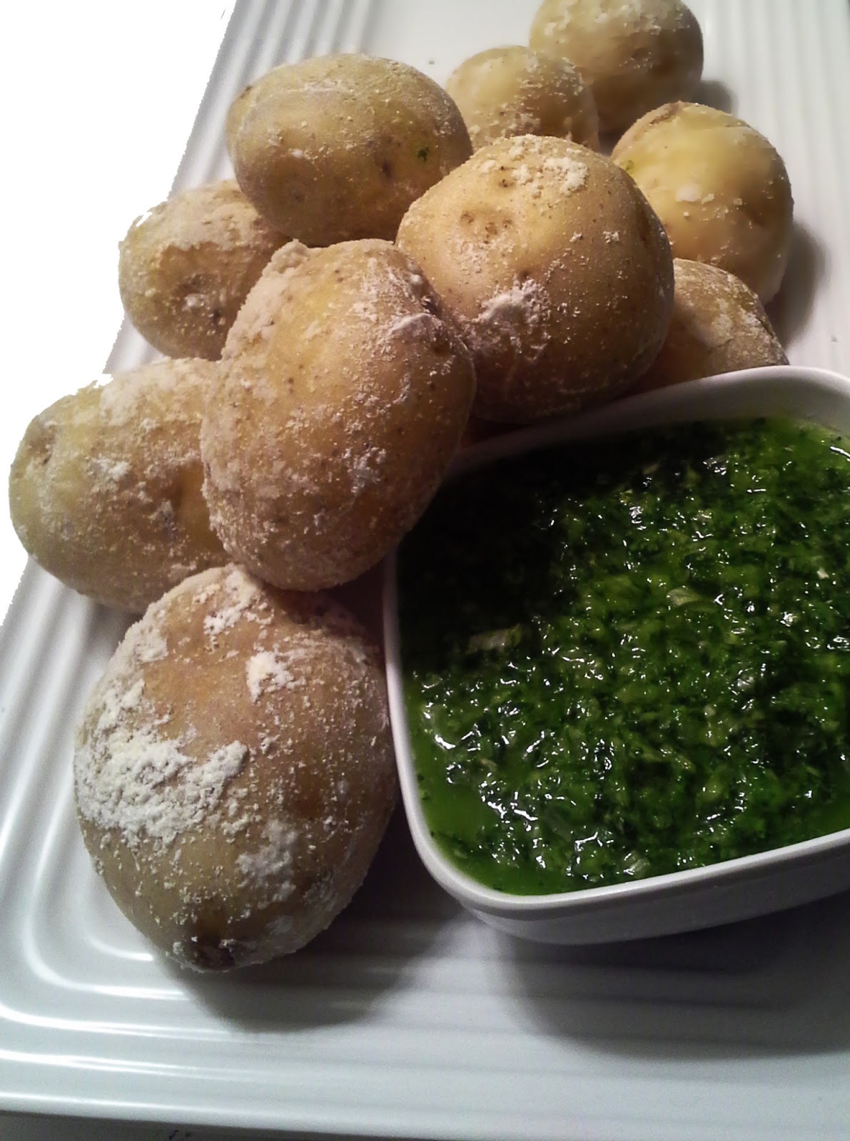 A Profound Hatred of Meat Salt Crusted Potatoes with Cilantro Mojo