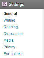 menu settings wordpress