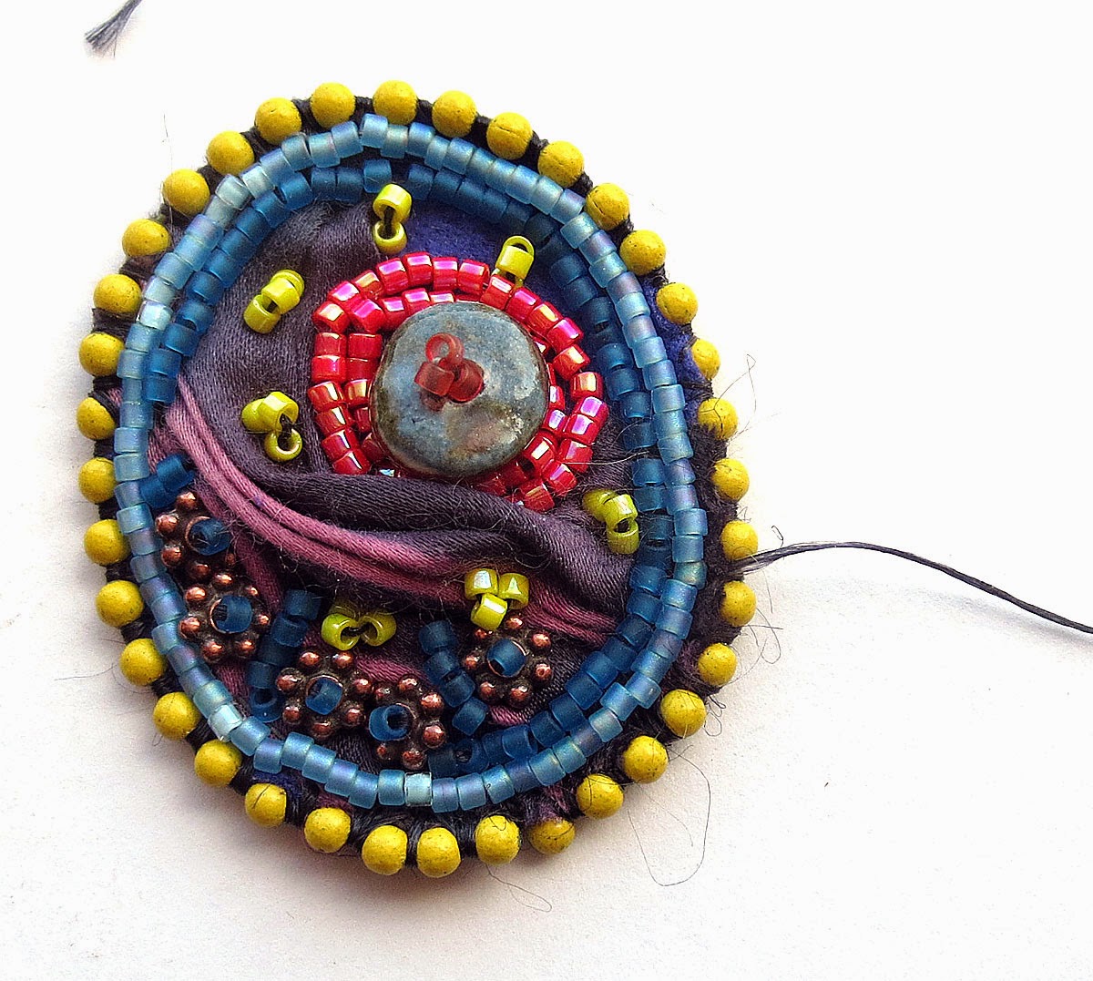 MaryHardingJewelry Bead Blog Shibori Ribbon Blog Hop Challenge