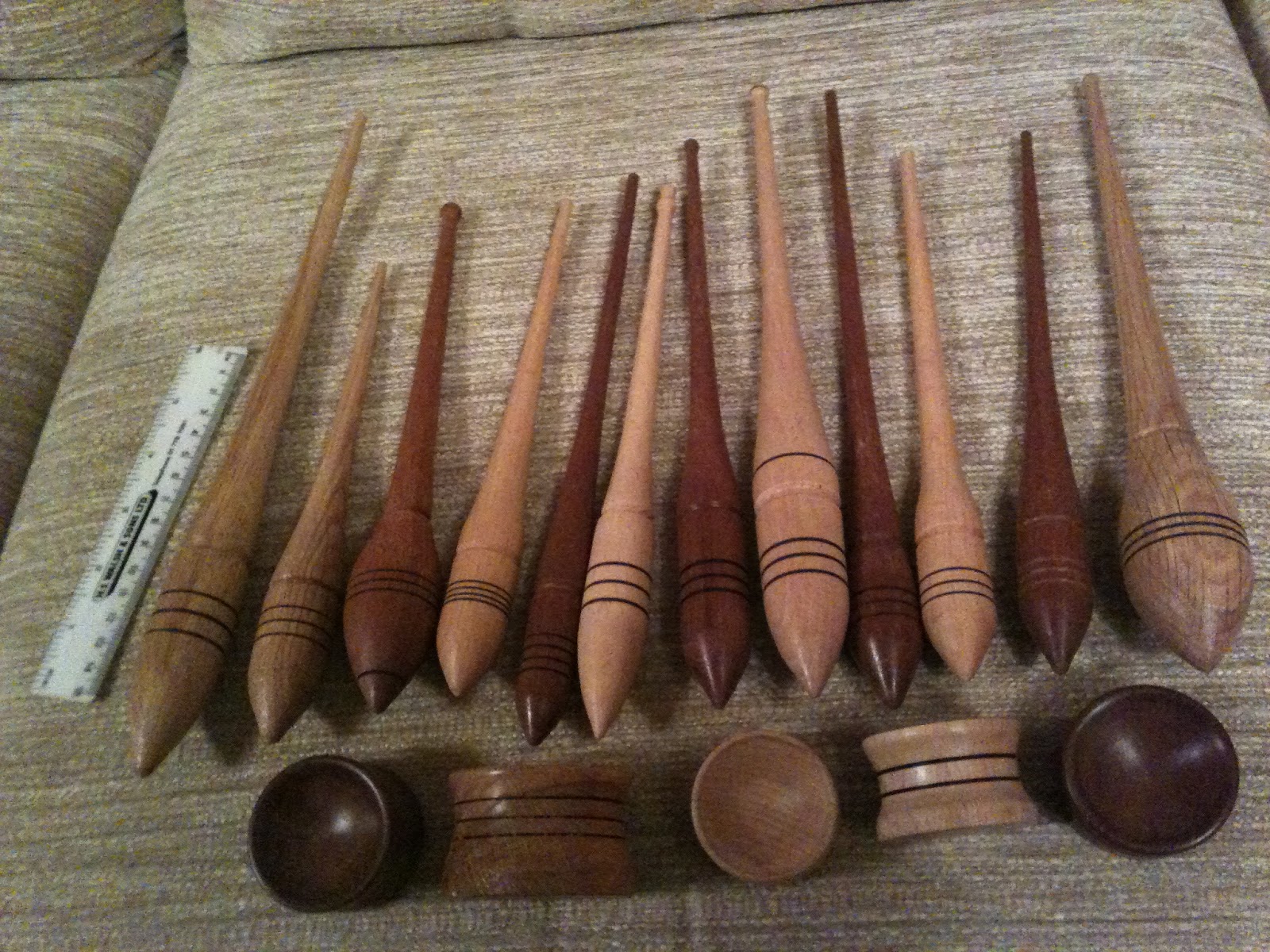 Perfect weather for spinning and knitting russianstyle spindles