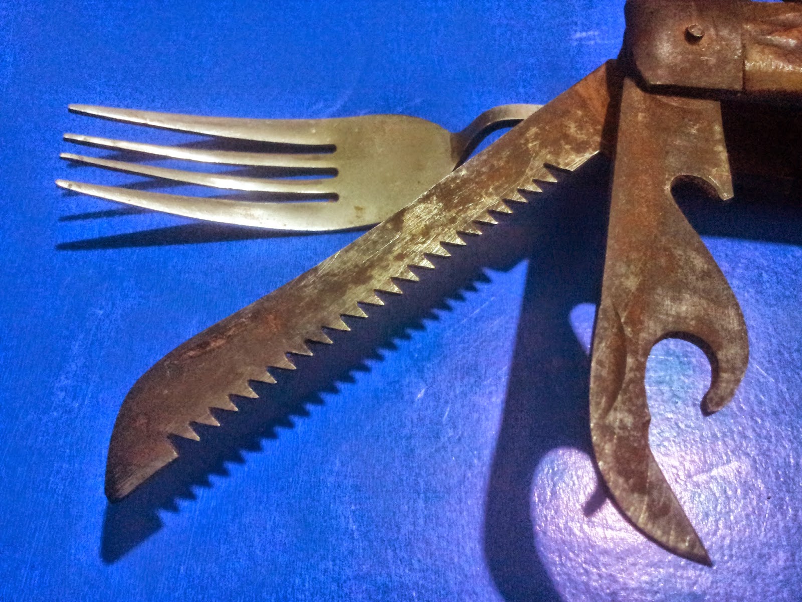 silvium antiques vintage multi tool japan camping knife with fork