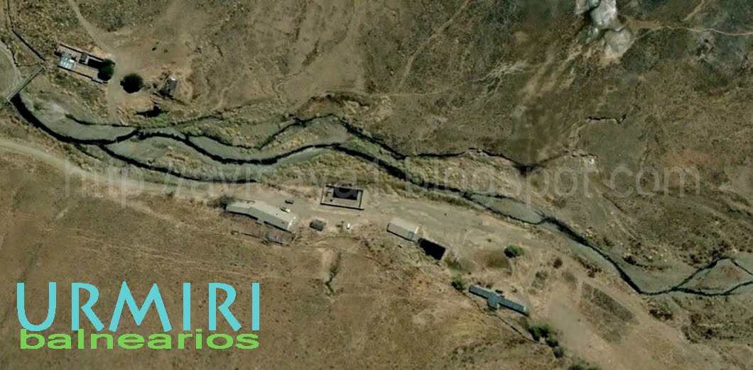 Vista satelital de los balnearios de Urmiri