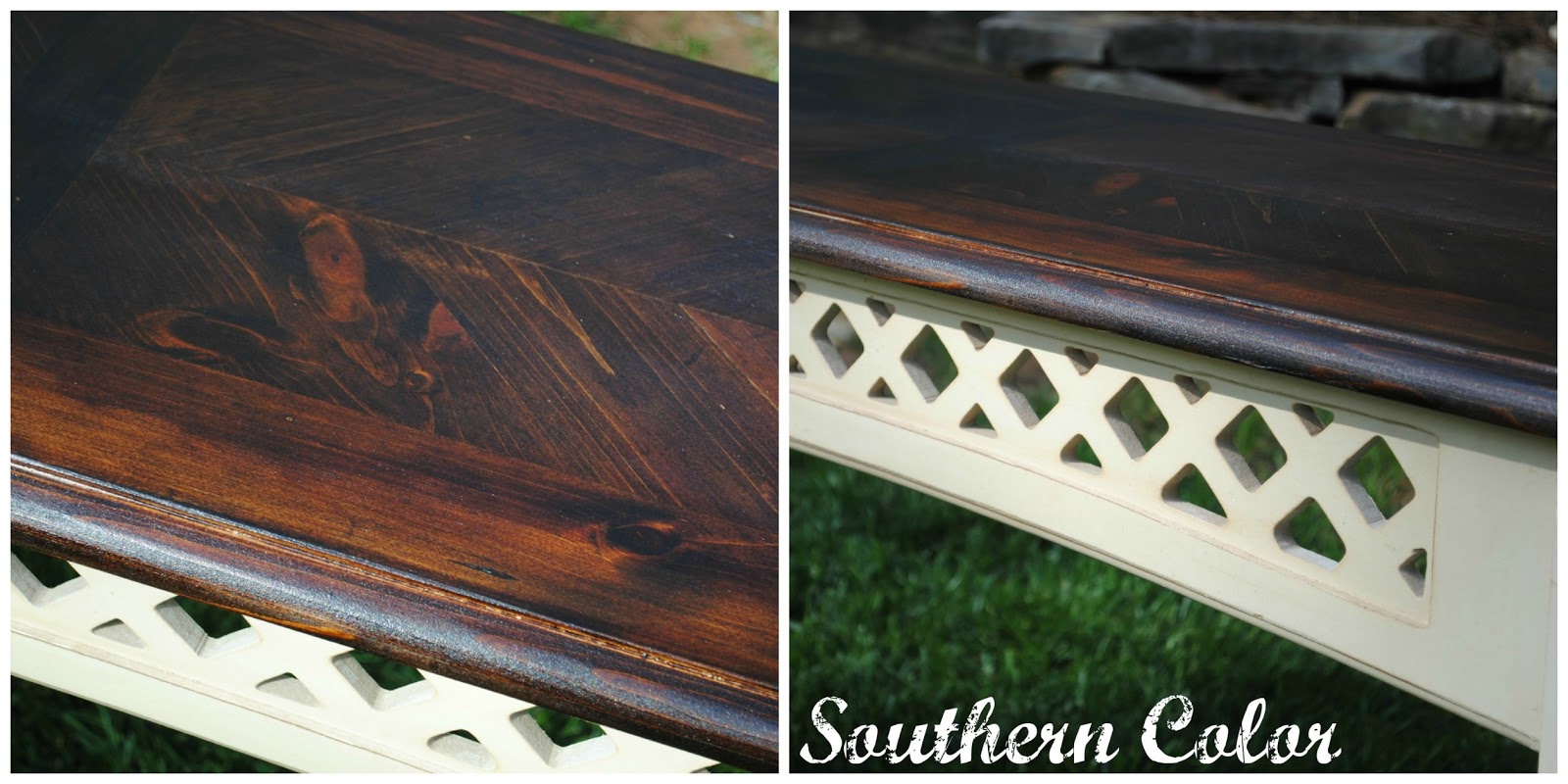 Southern Color Refinished Sofa Table
