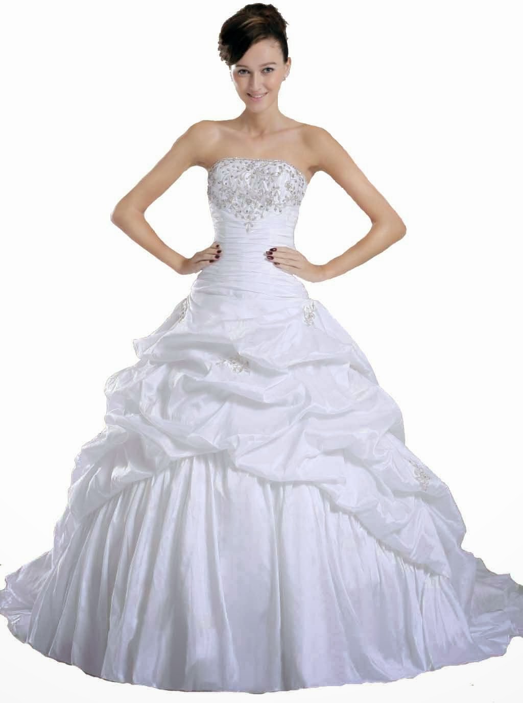 Inexpensive taffeta Wedding Dresses