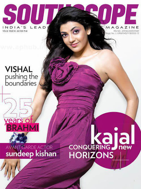 Kajal Agarwal on pages of South Scope Magazine
