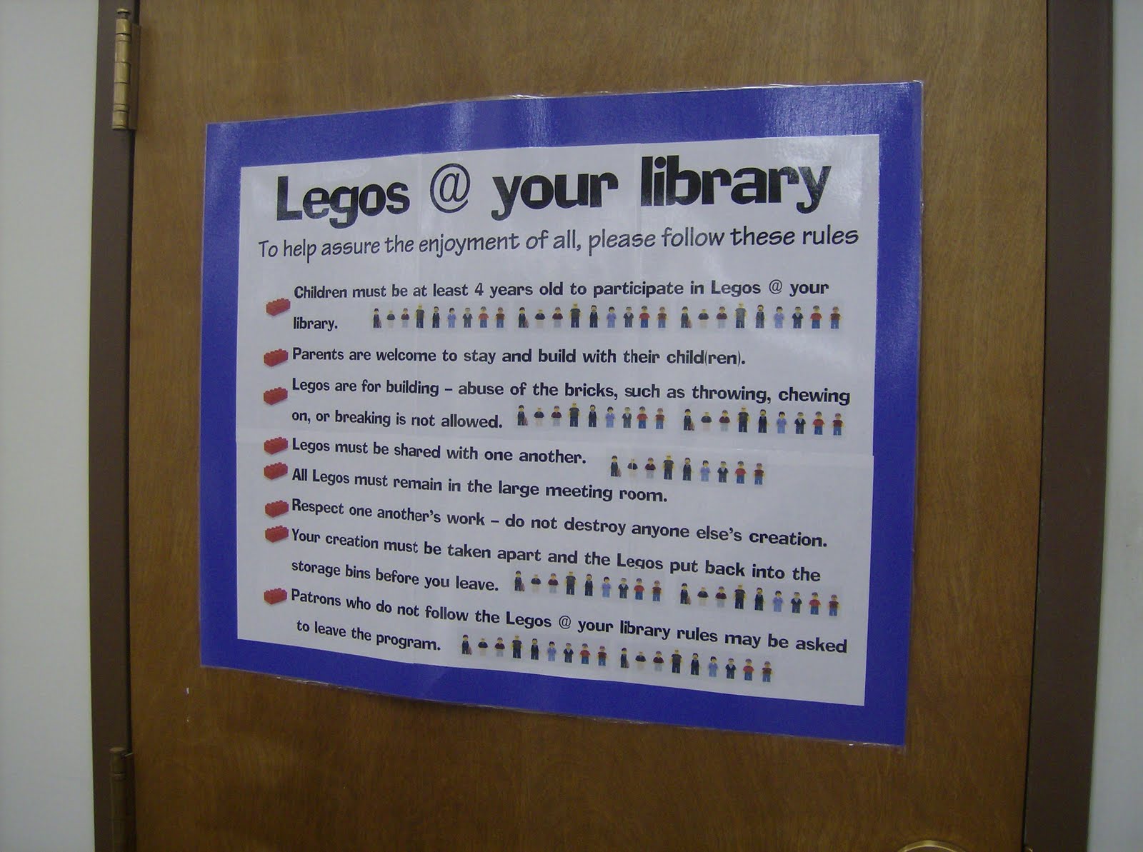Legos your library Legos your library Rules