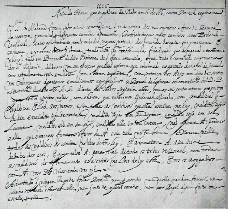 Decreto de expulsión  de Spinoza