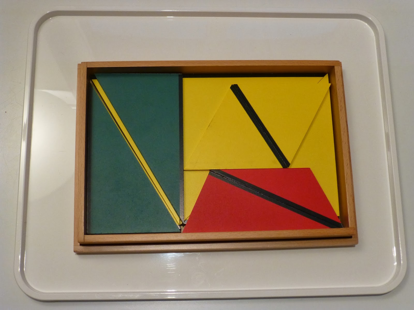 Family FECS Montessori Activity Constructive Triangles Rectangular Box