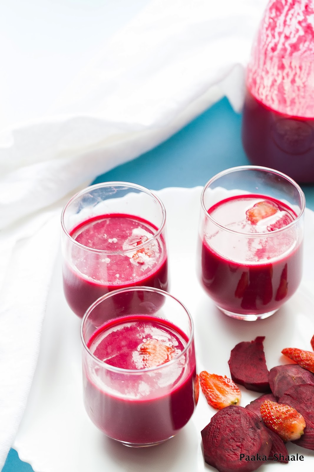 PaakaShaale Beet and strawberry smoothie