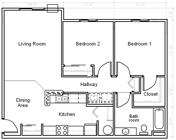 Creekside Properties Apt Layout
