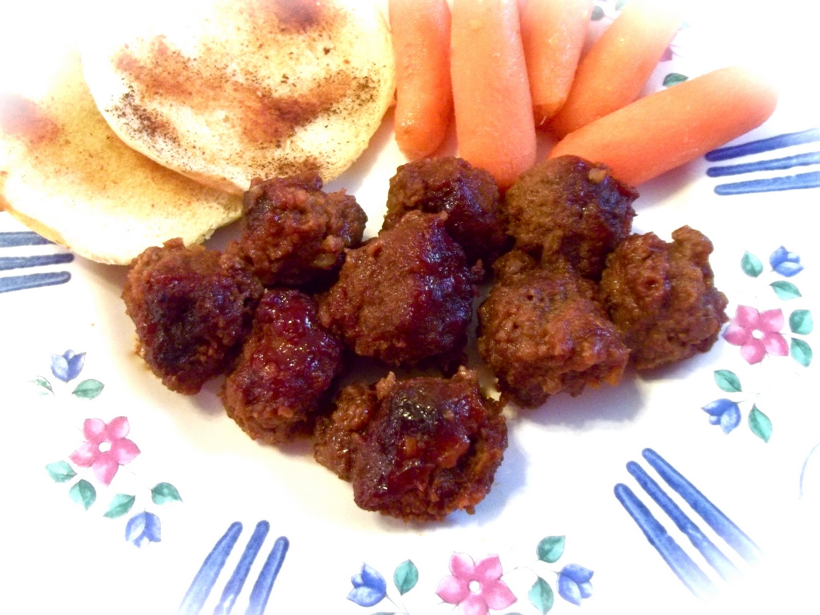 Stealthy Mom BBQ Meatballs (low sodium, gluten free)