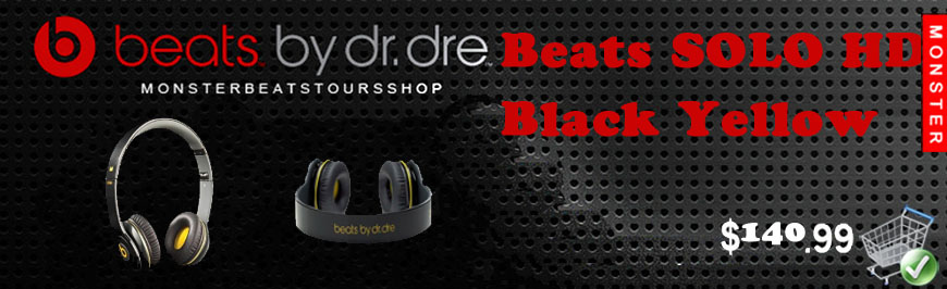 beats solo hd black yellow headphone
