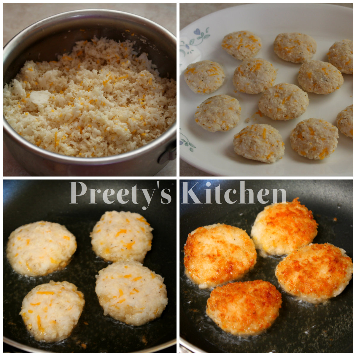 Preety's Kitchen Leftover Rice Fritters/ Chawal Ke Pakode (Step By