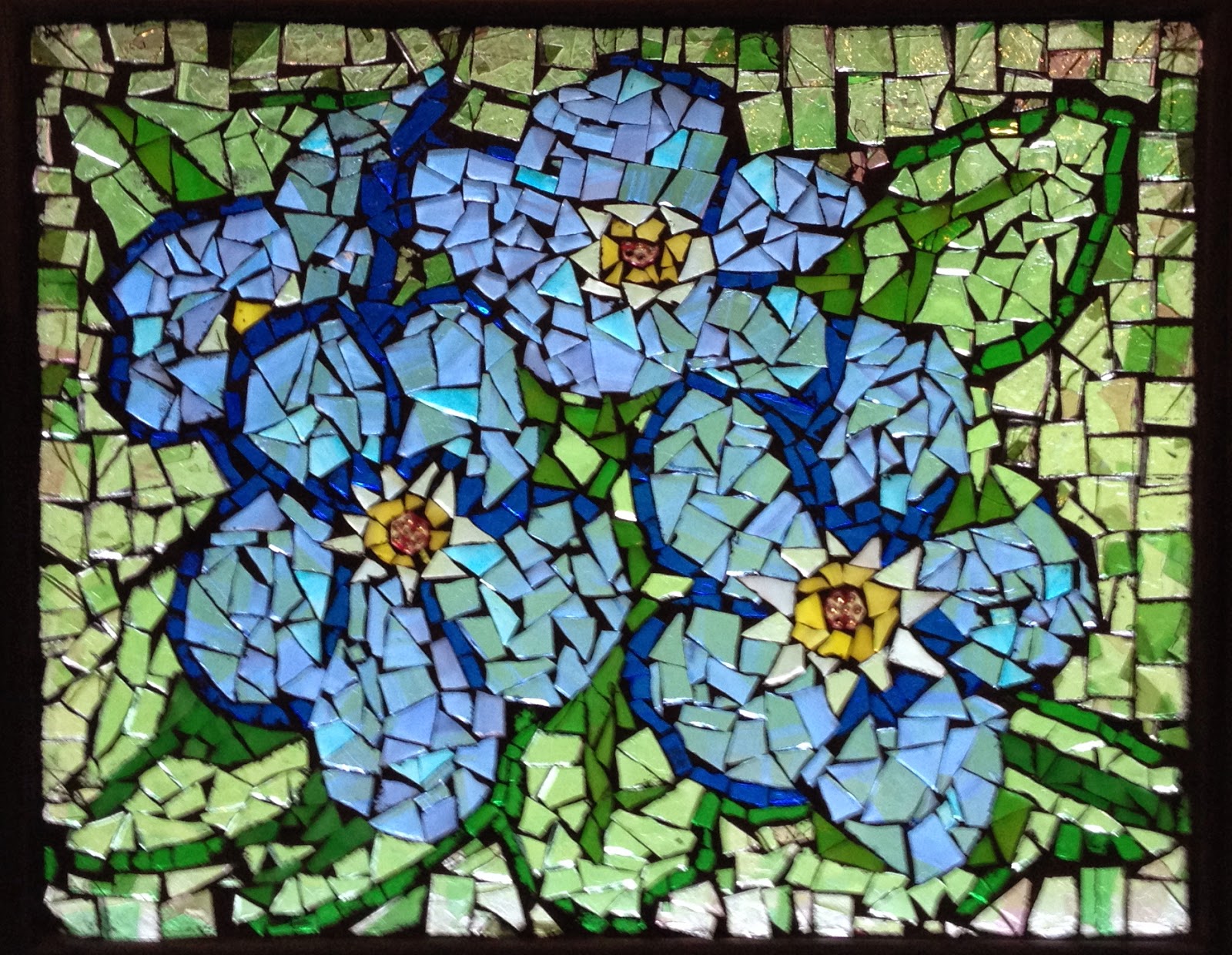 Sally Dean 365 Flowers me not Mosaic 8"x 10"