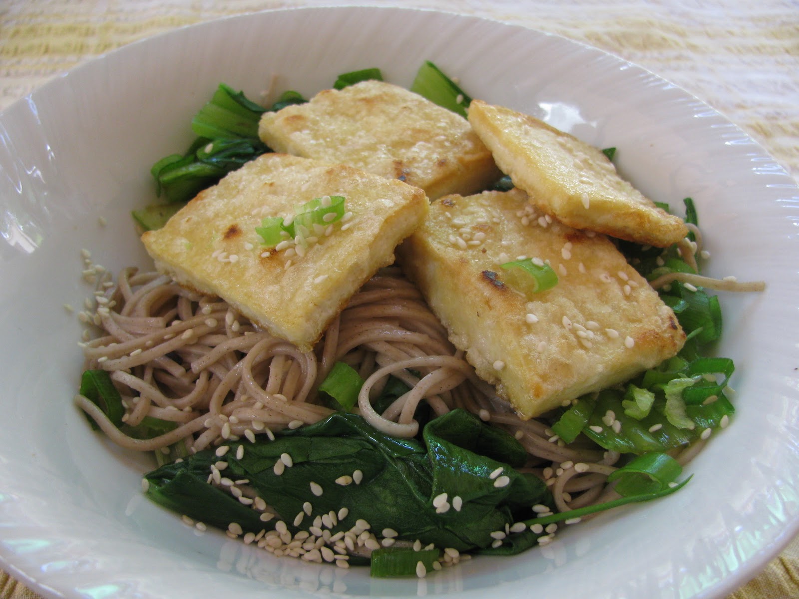 Dear Asparagus Tofu with soba noodles & bok choy