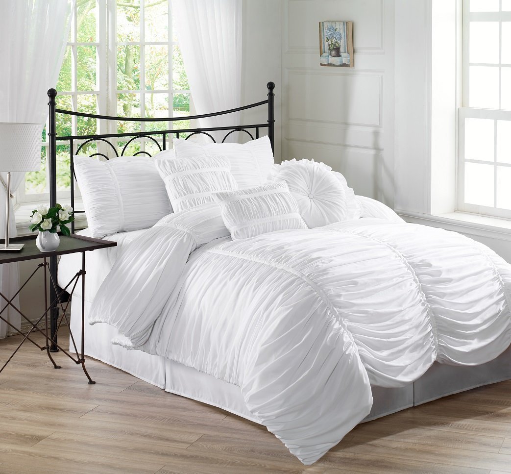 Chic Ruched Comforter Set