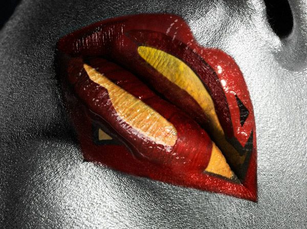 Red Yellow Lip Makeup