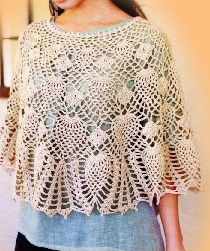 Crochet Shawls: Crochet Lace Poncho Pattern