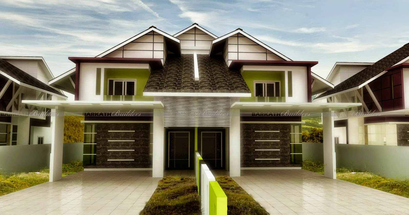 Get Design Rumah Semi D 2 Tingkat Background
