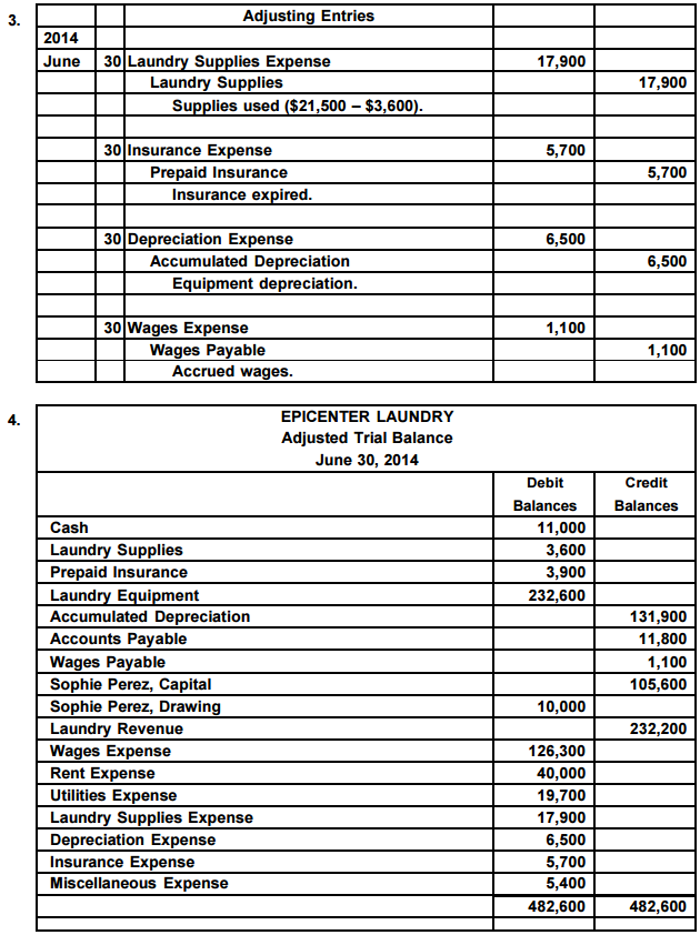 Accounting Q and A PR 43A T accounts, adjusting entries, financial