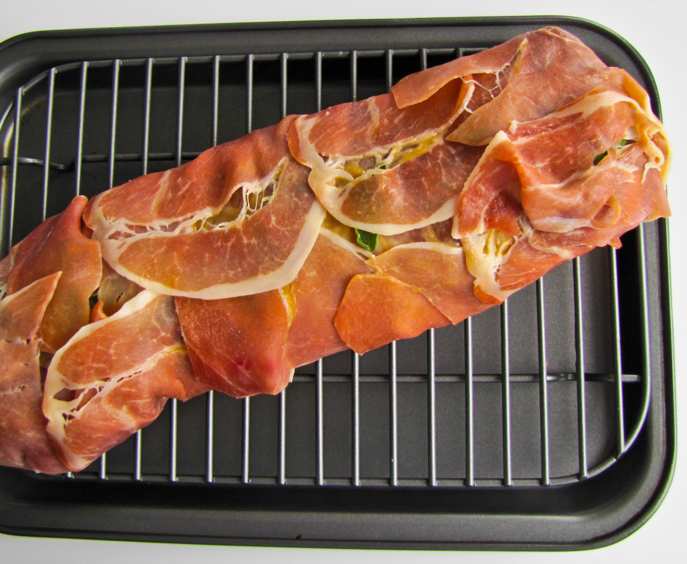 OnTheMoveIn the Galley ProsciuttoWrapped Pork Tenderloin