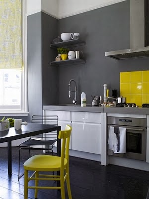10 fotos de cocinas en gris y amarillo - Colores en Casa