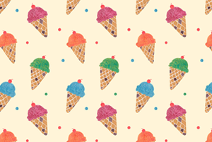 Fun Ice Cream Pattern by Haidi Shabrina