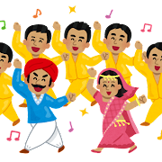 踊るインド人達のイラスト