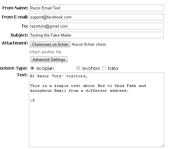 html code to send sms from pc