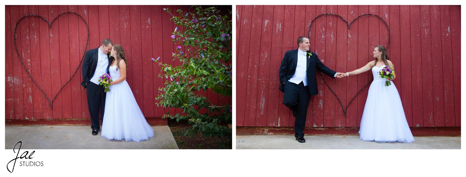 Jonathan and Julie, Bird cage, West Manor Estate, Wedding, Lynchburg, Virginia, Jae Studios, red door, barn, flowers, heart, wedding dress, tuxedo, flowers, bouquet, holding hands, hugging