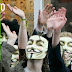 #Anonymous protesta frente a la sede de la BBC en Londres
